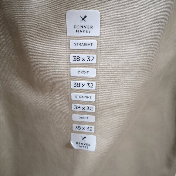 NWT Denver Hayes Men's Size 38/32 Tan Straight Flat Front Flextech 360 Khakis - Picture 4 of 11